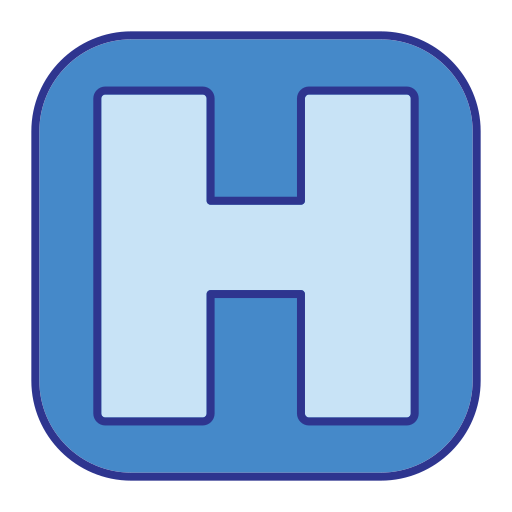 lettera h Generic Blue icona