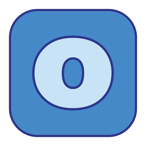 letra o Generic Blue icono