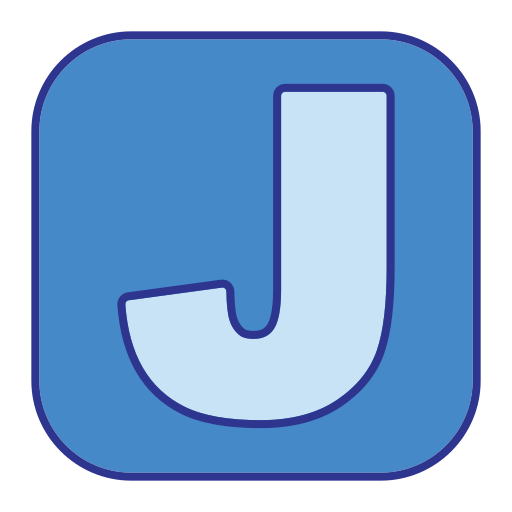 Letter j Generic Blue icon