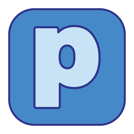 Letter p Generic Blue icon