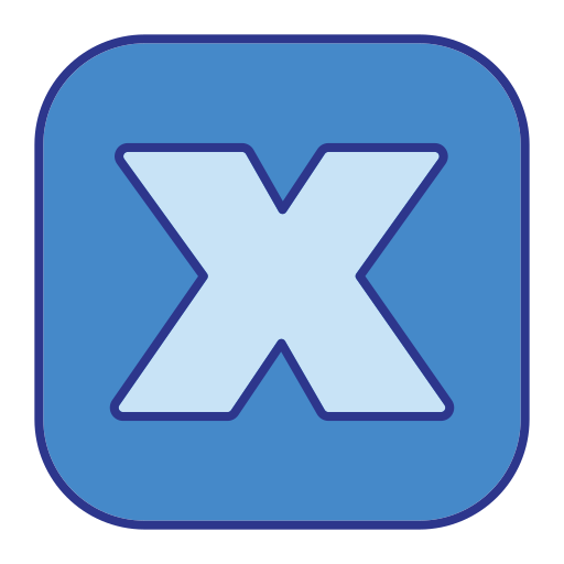 lettre x Generic Blue Icône