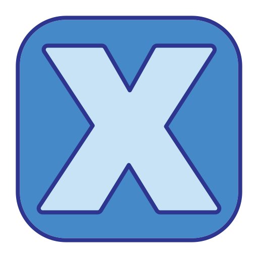 Letter x Generic Blue icon