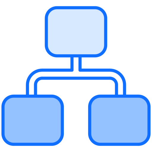 diagramma di flusso Generic Blue icona