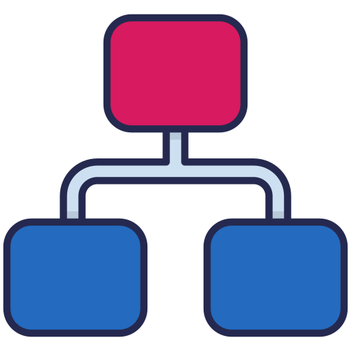 diagramma di flusso Generic Outline Color icona