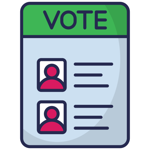 投票用紙 Generic Outline Color icon