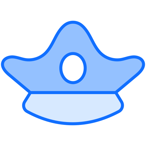 gorra de policia Generic Blue icono