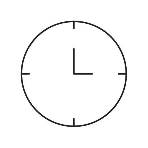時計 Generic Thin Outline icon
