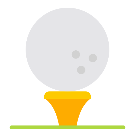 pelota de golf Good Ware Flat icono