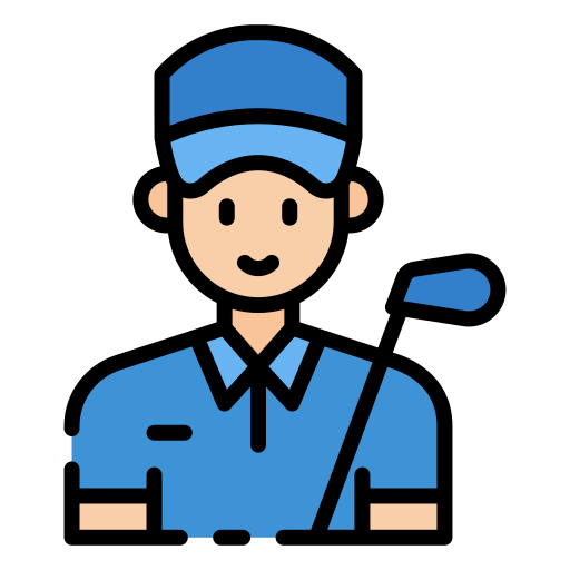 golfspieler Good Ware Lineal Color icon