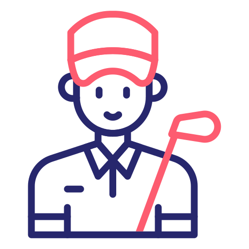 Golfer Generic Outline Color icon