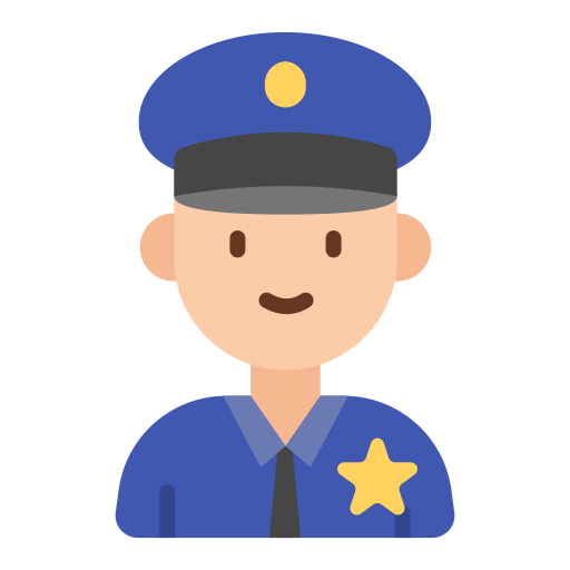 politieagent Good Ware Flat icoon