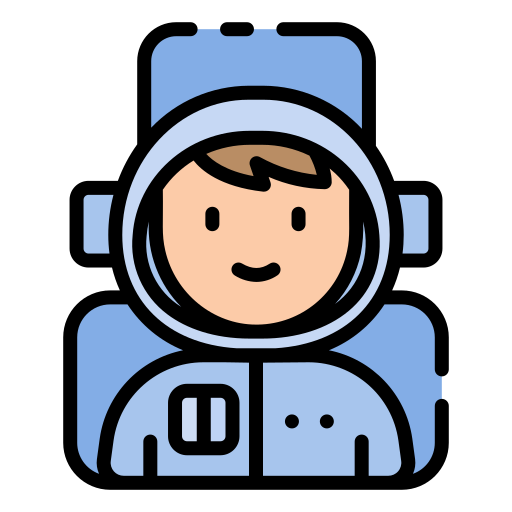 astronauta Good Ware Lineal Color icona