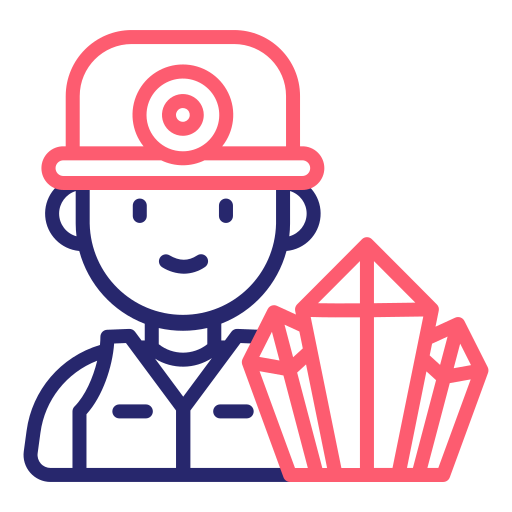 Miner Generic Outline Color icon