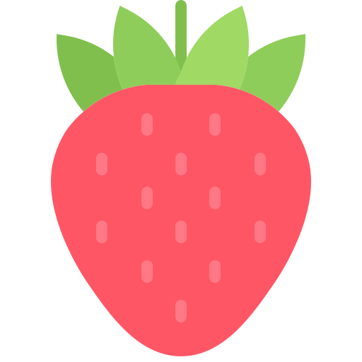 fraise Coloring Flat Icône
