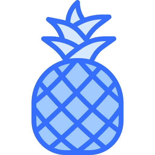 ananas Coloring Blue icoon