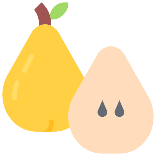 Pear Coloring Flat icon