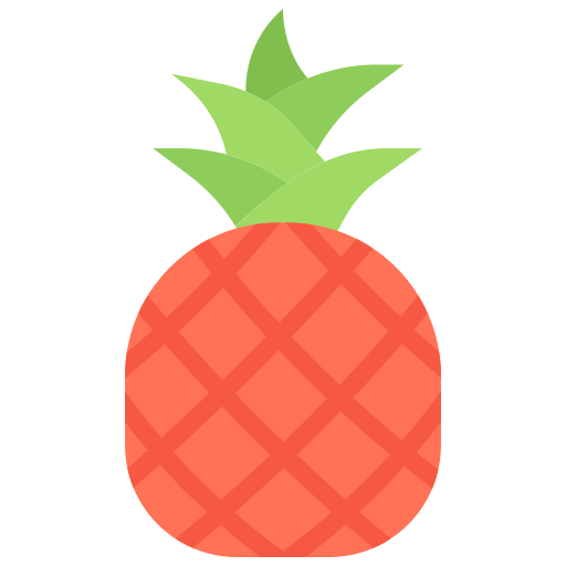 Pineapple Coloring Flat icon