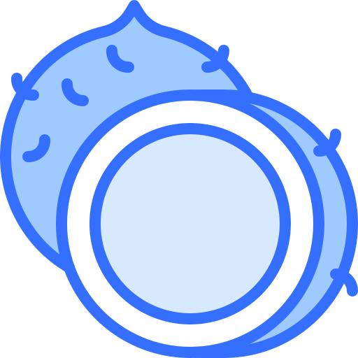 noix de coco Coloring Blue Icône