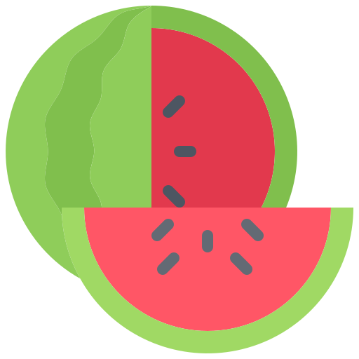 Watermelon Coloring Flat icon