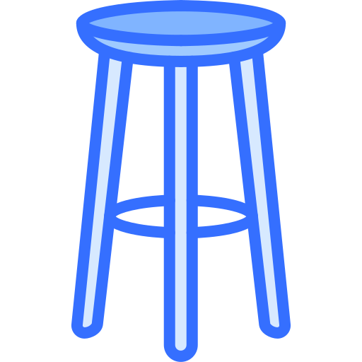 Stool Coloring Blue icon