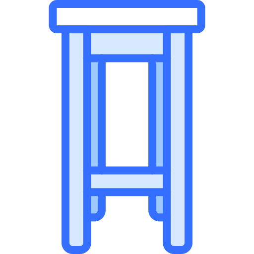 Stool Coloring Blue icon