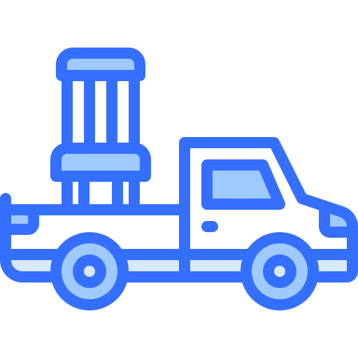 Delivery truck Coloring Blue icon