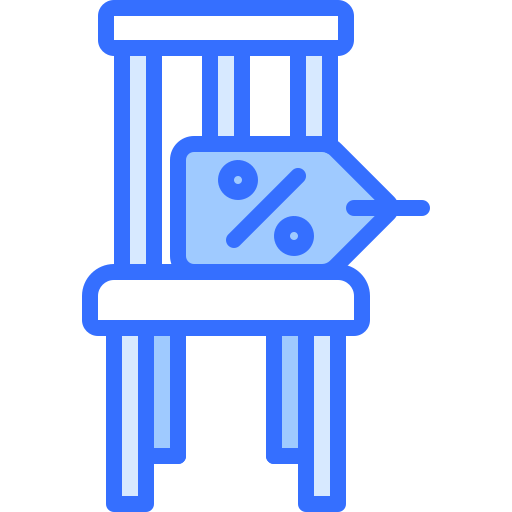 stoel Coloring Blue icoon
