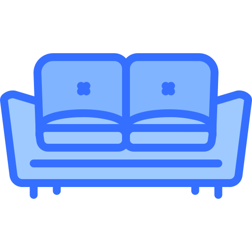 Sofa Coloring Blue icon