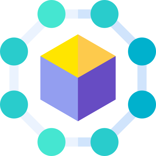 blockchain Basic Straight Flat icon