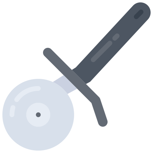 cuchillo pizzero Coloring Flat icono