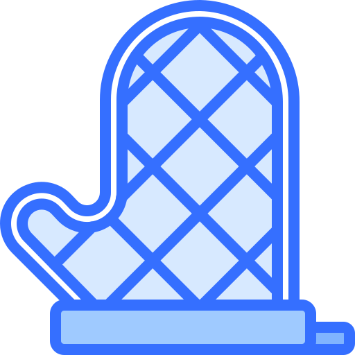 Oven mitt Coloring Blue icon