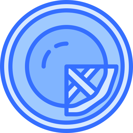 Cake mold Coloring Blue icon