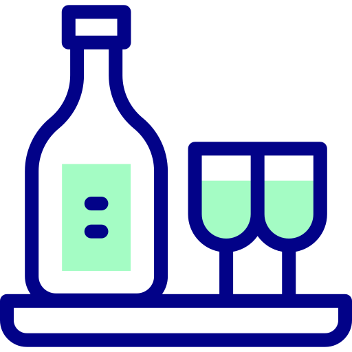 шампанское Detailed Mixed Lineal color иконка