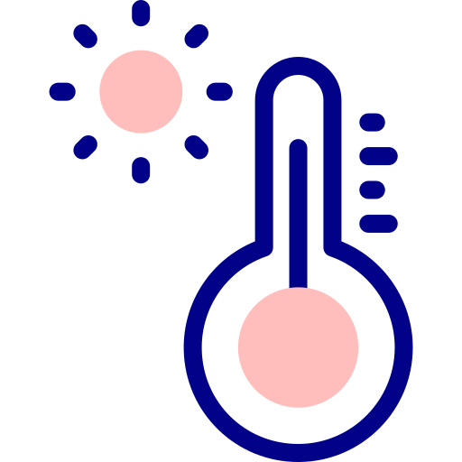 温度 Detailed Mixed Lineal color icon