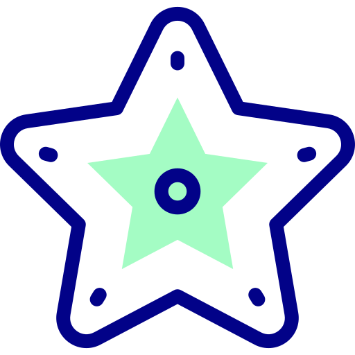 estrella de mar Detailed Mixed Lineal color icono