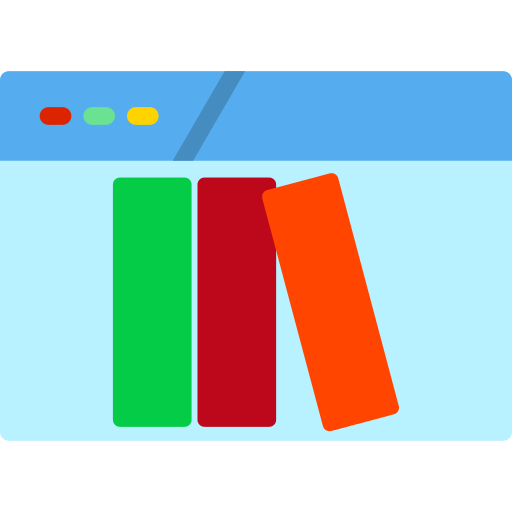 online bibliotheek Generic Flat icoon