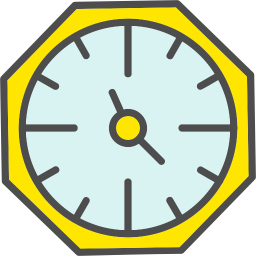 벽 시계 Generic Outline Color icon