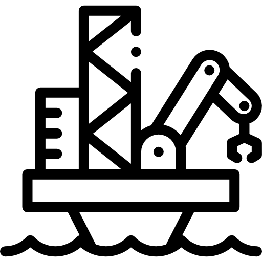 plataforma petrolera Detailed Rounded Lineal icono