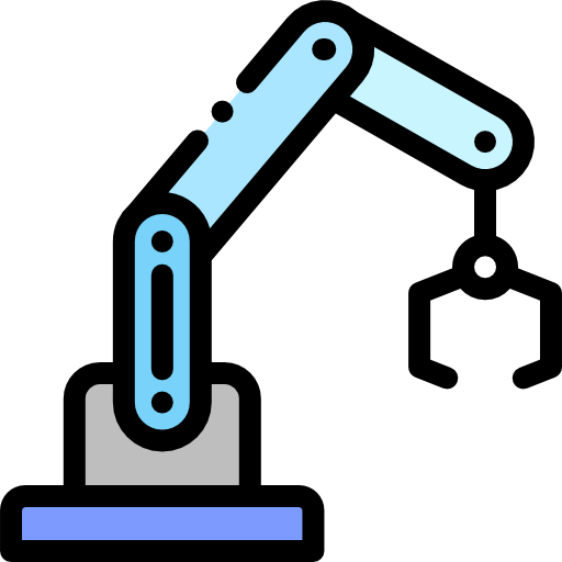 Robot arm Detailed Rounded Lineal color icon