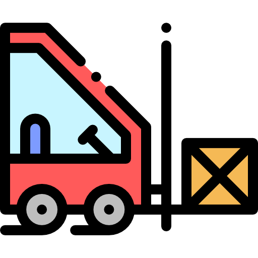 Forklift Detailed Rounded Lineal color icon