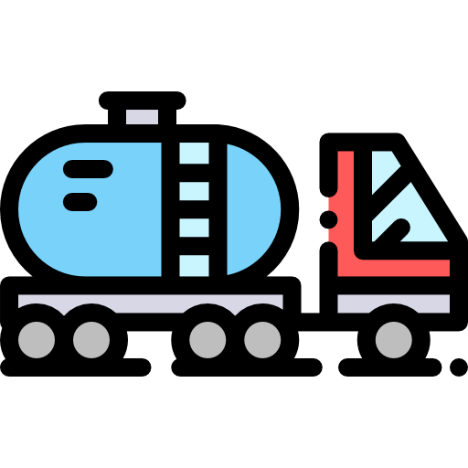 Tank truck Detailed Rounded Lineal color icon