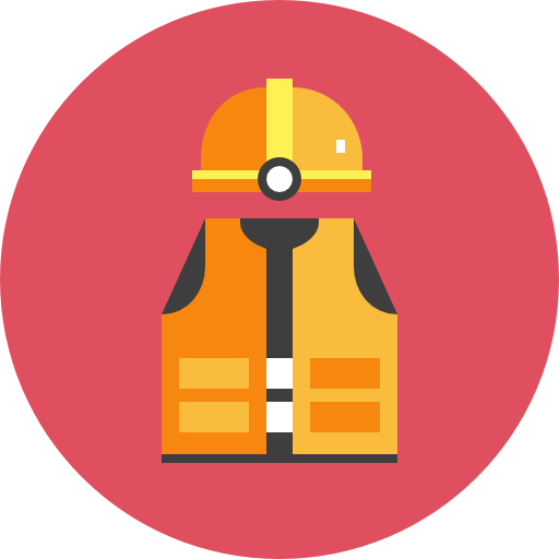 Worker Chanut is Industries Flat Circular icon