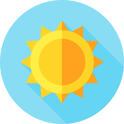 Солнце Flat Circular Flat иконка