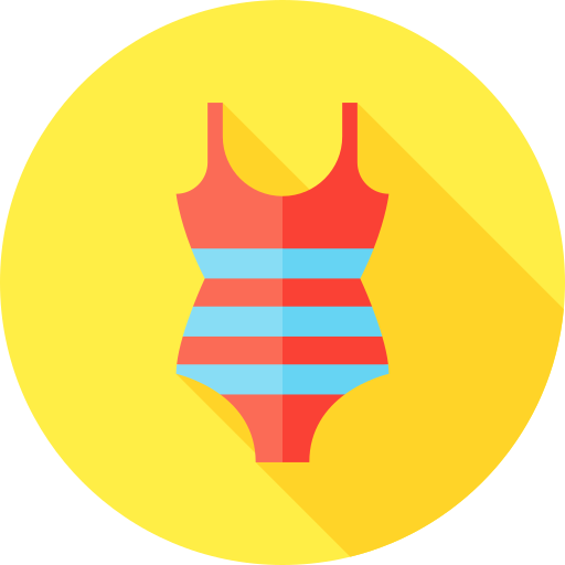 badeanzug Flat Circular Flat icon