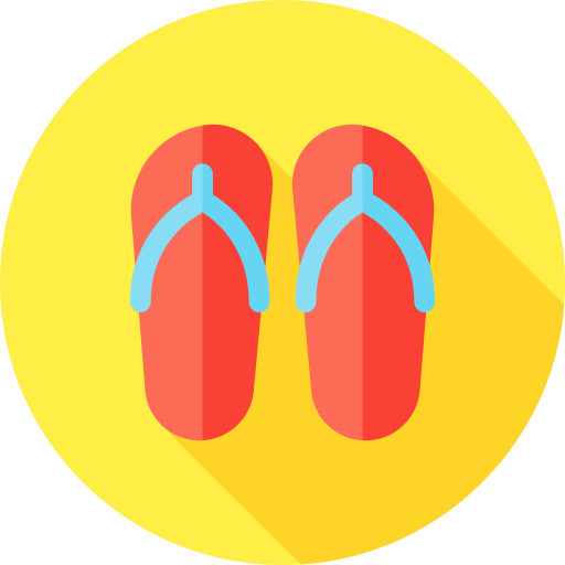 slippers Flat Circular Flat icoon