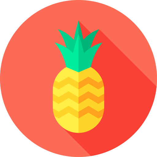 ananas Flat Circular Flat icona