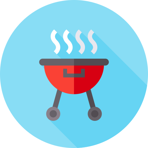 barbecue Flat Circular Flat icoon