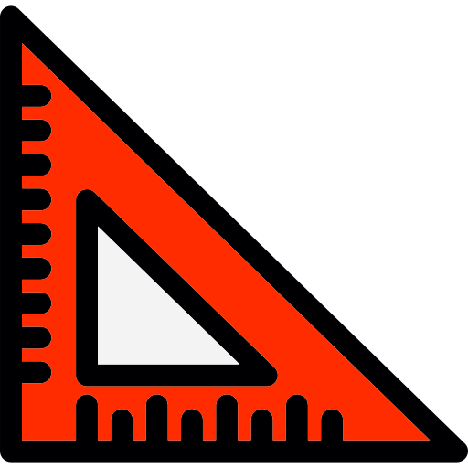 Треугольная линейка Generic Outline Color иконка