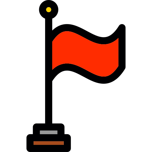 フラグ Generic Outline Color icon