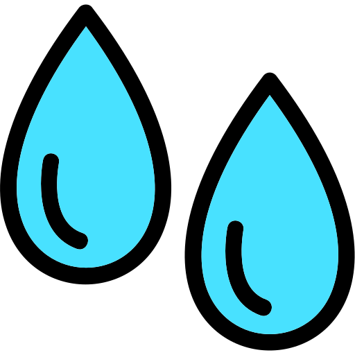gocce d'acqua Generic Outline Color icona